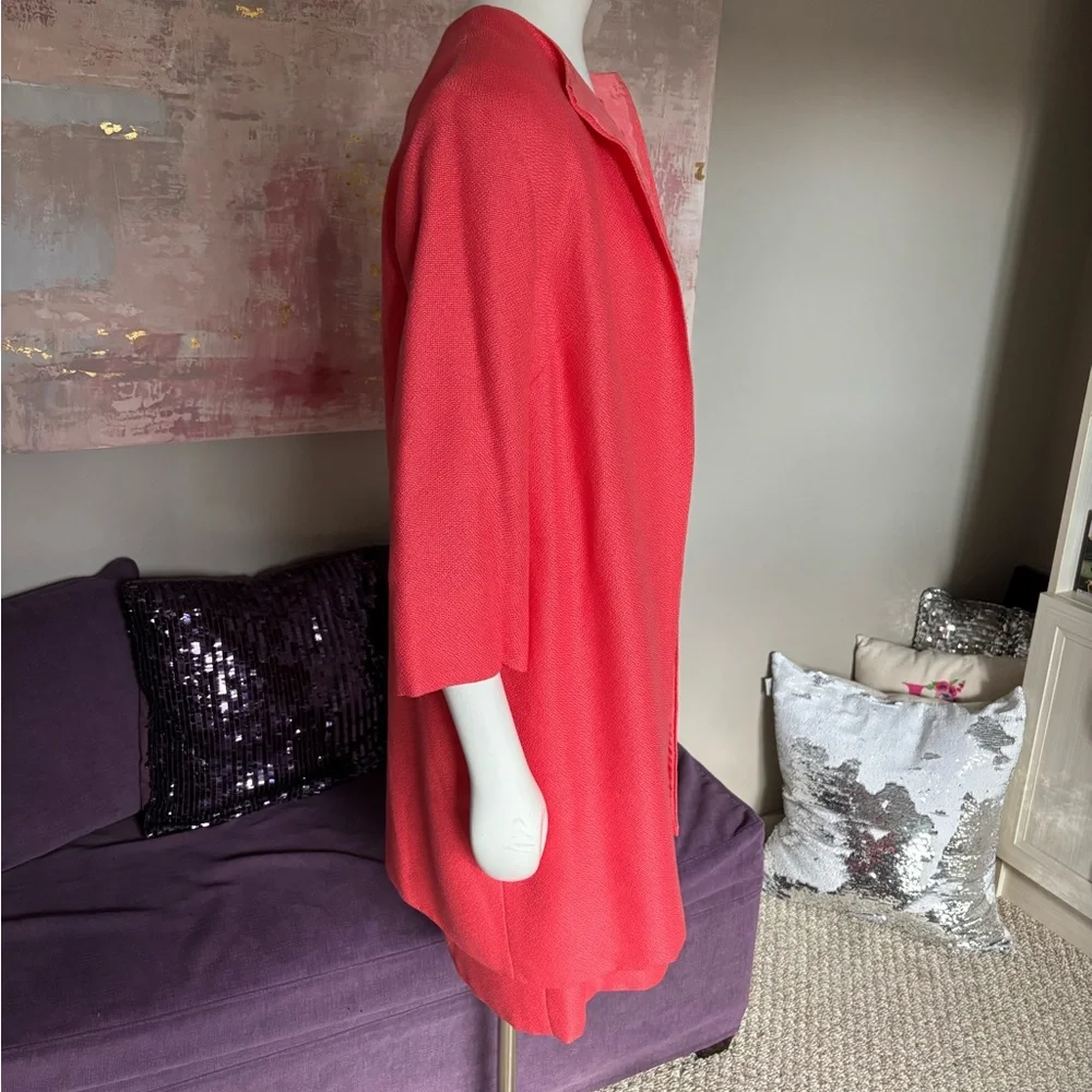 Handmade Coral Vintage Midi Dress and Jacket Set Size Medium (see measurements) - Picture 5 of 13